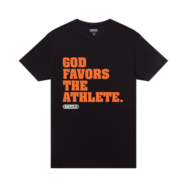 God Favors the Athlete T-Shirt by Battle Sports