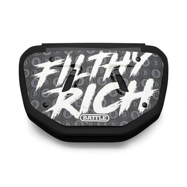 Filthy Rich Football Back Plate by Battle Sports