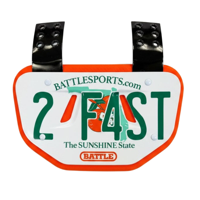 Florida License Football Back Plate - Adult