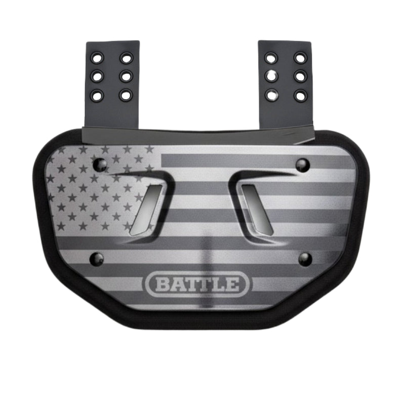 USA Flag Black Ops Football Back Plate - Youth