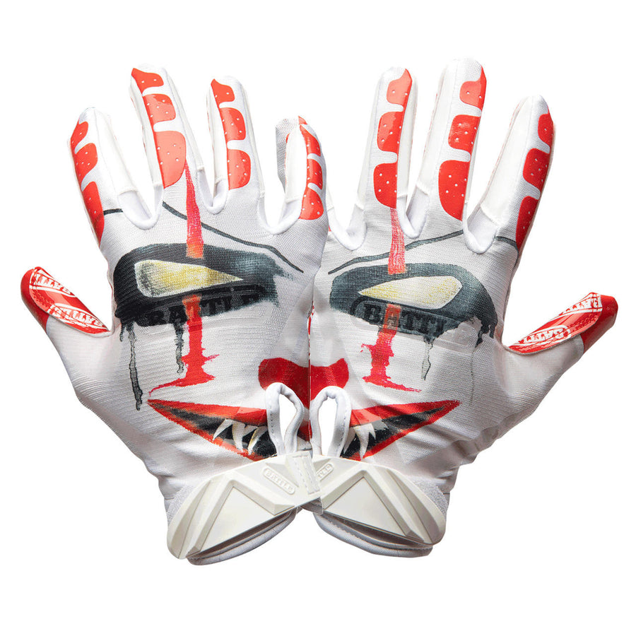 clowns in lions football helmet Clown" Cloaked Receiver Football Gloves
