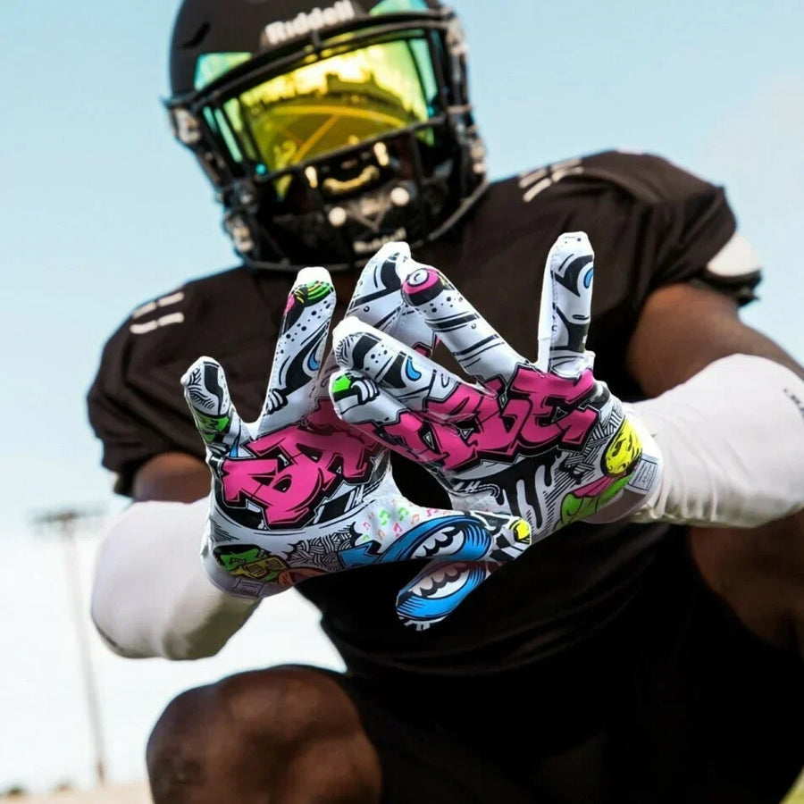 Cool, Colorful Adult Football Gloves That Pair Style & Performance