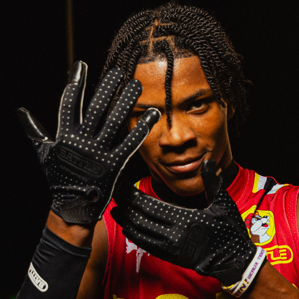 Football Gloves: Grippy & Drippy Receiver, DB & QB Gloves | Battle