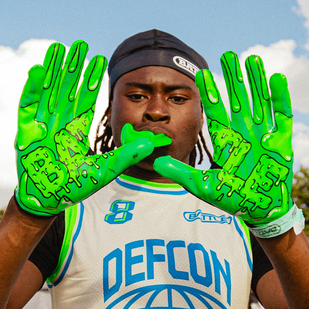 Football Gloves: Grippy & Drippy Receiver, DB & QB Gloves