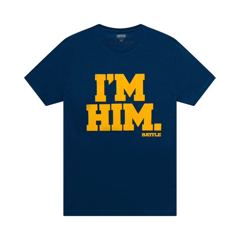 Navy; Battle Sports IM HIM T-Shirt - Adult and Youth