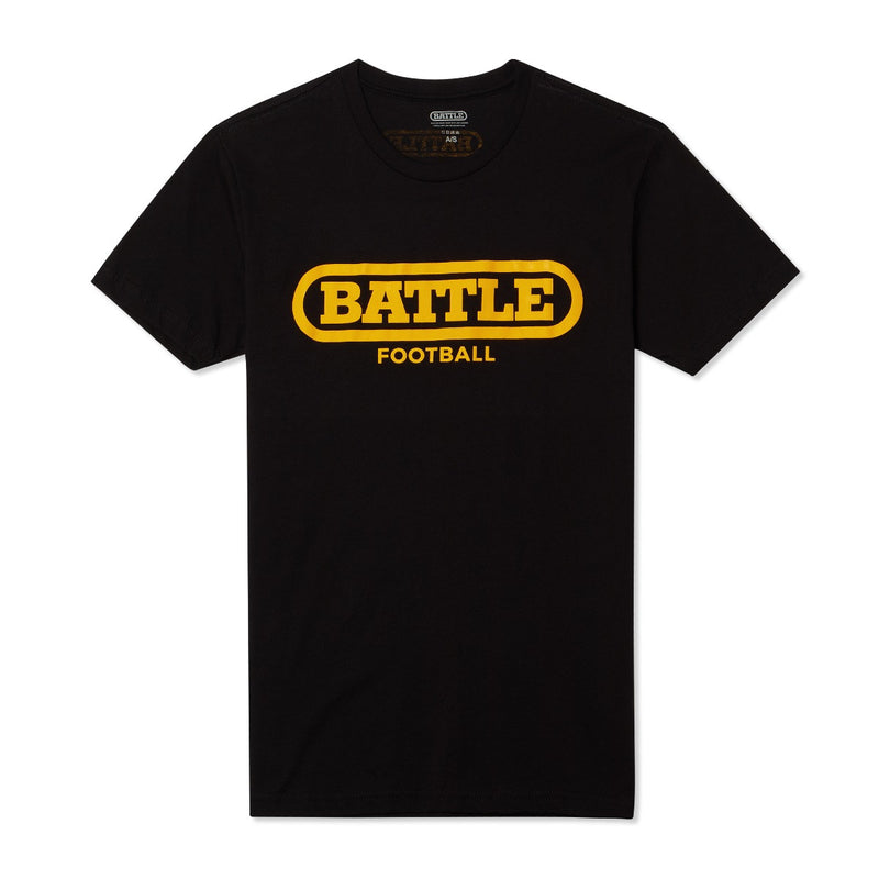 Black/Gold; Battle Original Football Comfy Tees For Adults & Youths