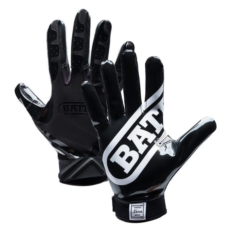Black; football gloves
