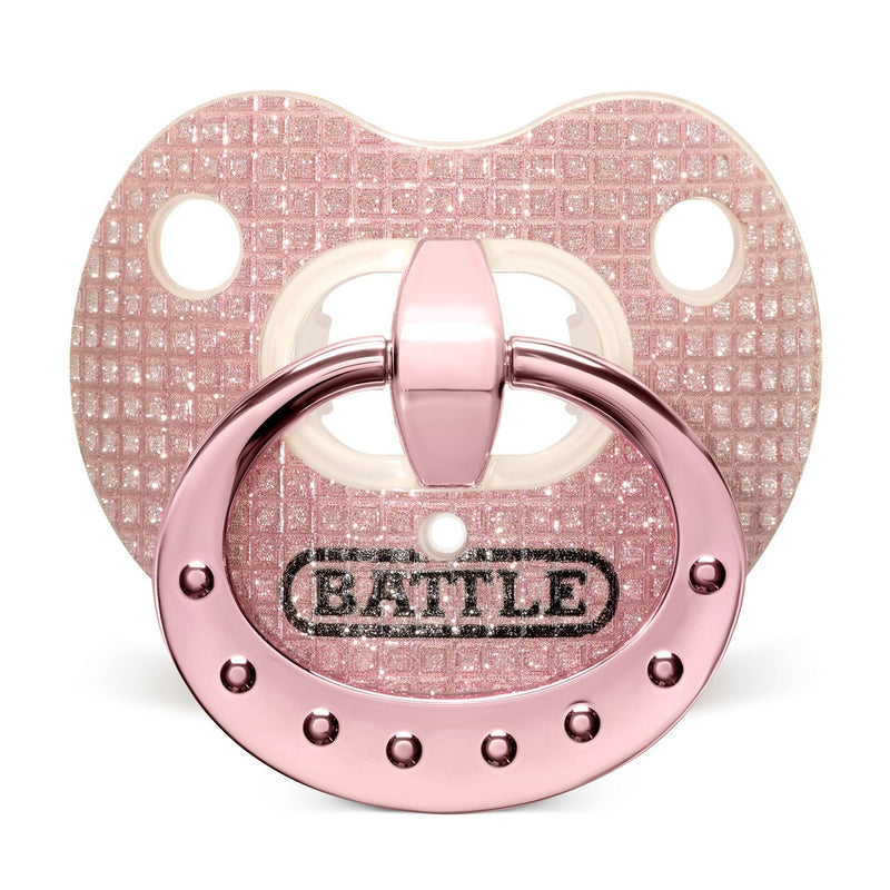 Pink; binky football mouthpiece, binky, pacifier, diamond, diamonds, mouthguard, mouth guard, mouth piece