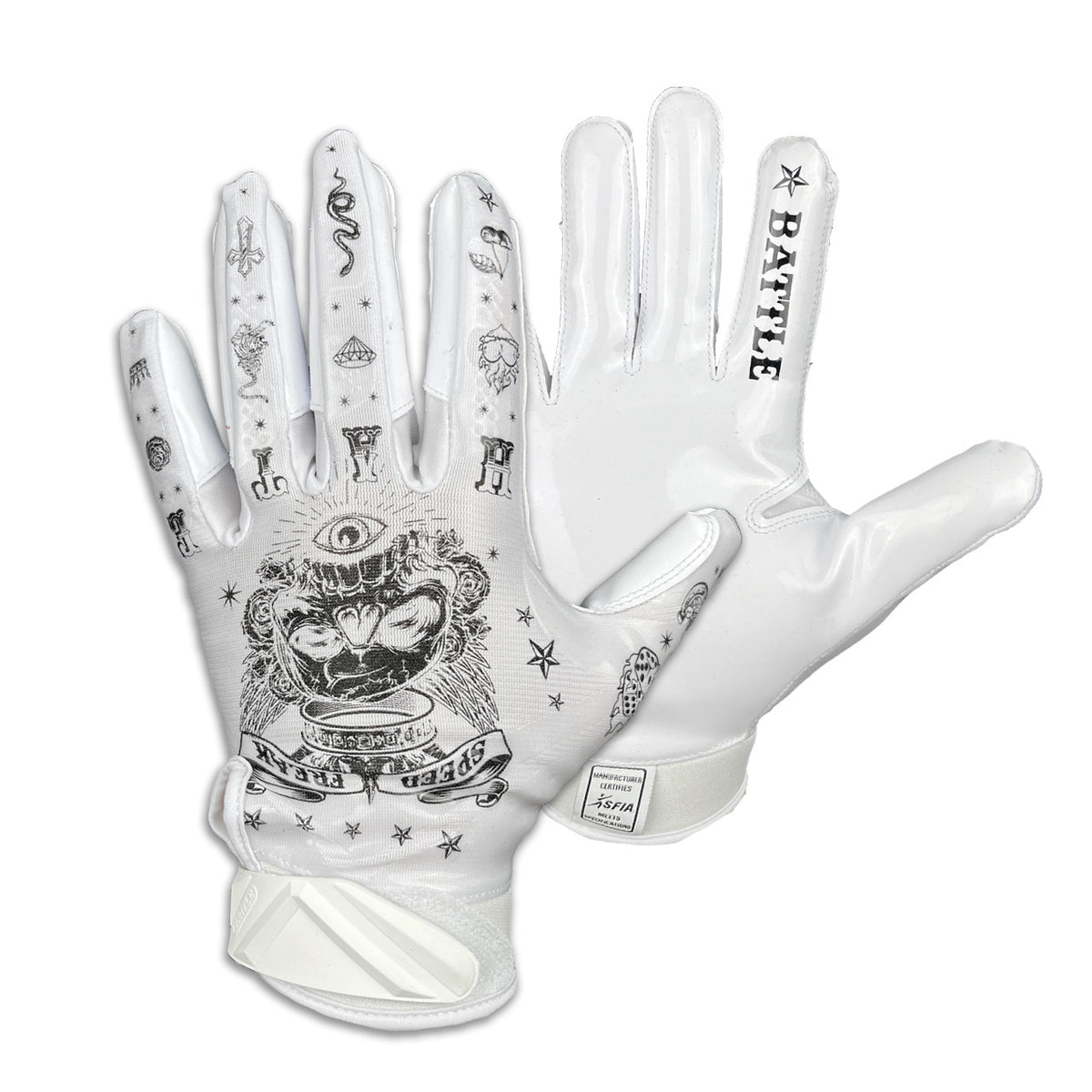 football handschuhe running back Battle Speed Freak Youth Football Receiver Gloves