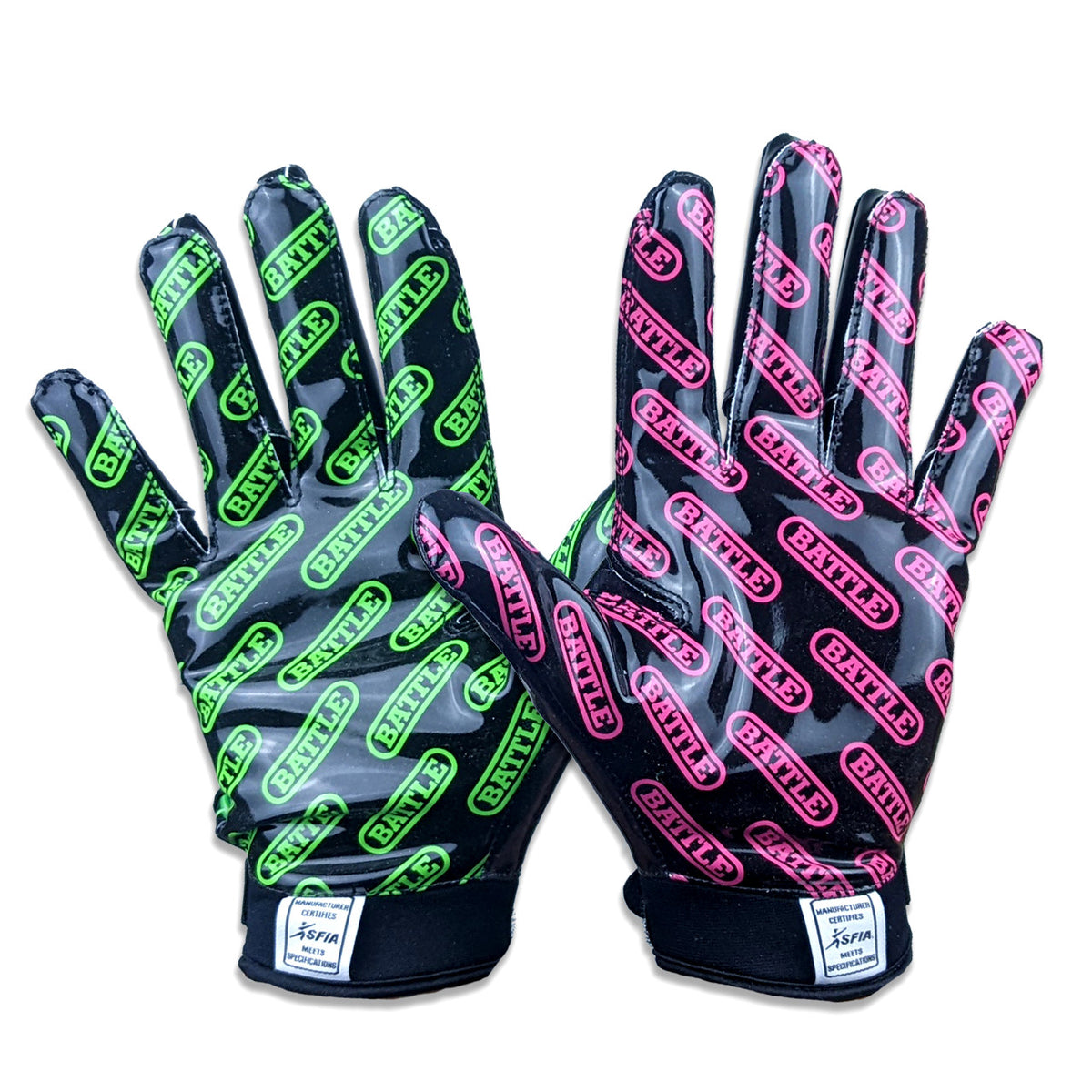 Nightmare 2.0 Cloaked Receiver Football Gloves by Battle Sports