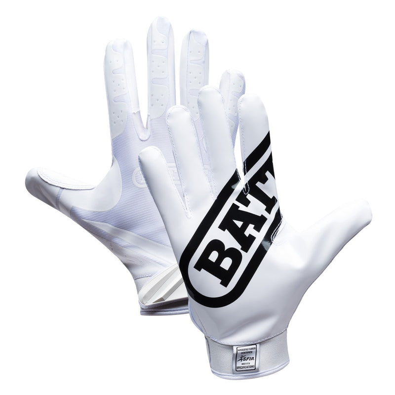 White; football gloves