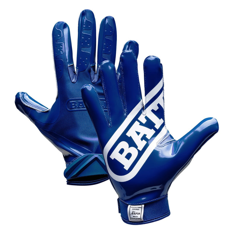 Navy; football gloves