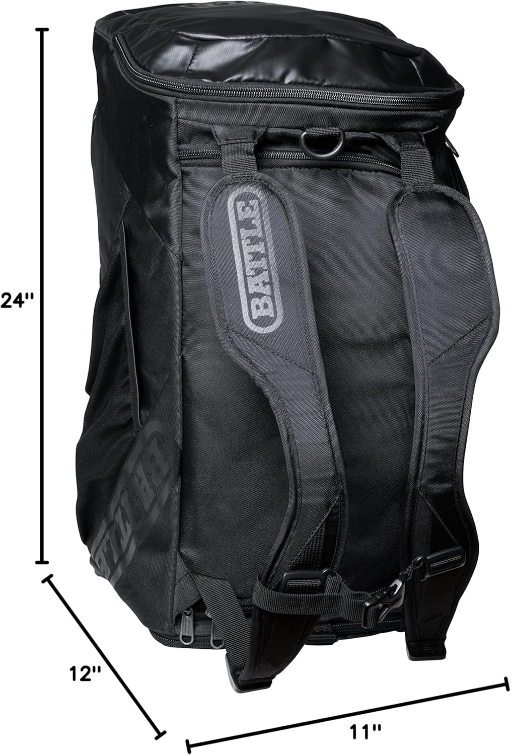 backpack.tf football helmet Battle Sports Vault Duffle Bag, Black