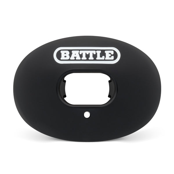 Black: Oxygen Convertible Strap Football Mouthguard by Battle Sports