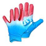 Red / White / Blue; Football Receiver Gloves