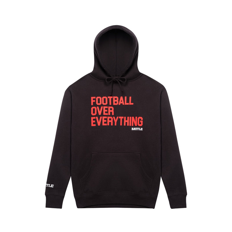Black/Red; Football Warm-up Hoodie