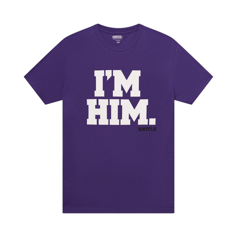 Purple; Battle Sports IM HIM T-Shirt - Adult and Youth