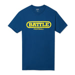 Blue / Yellow; Battle Original Football Comfy Tee For Adults & Youths