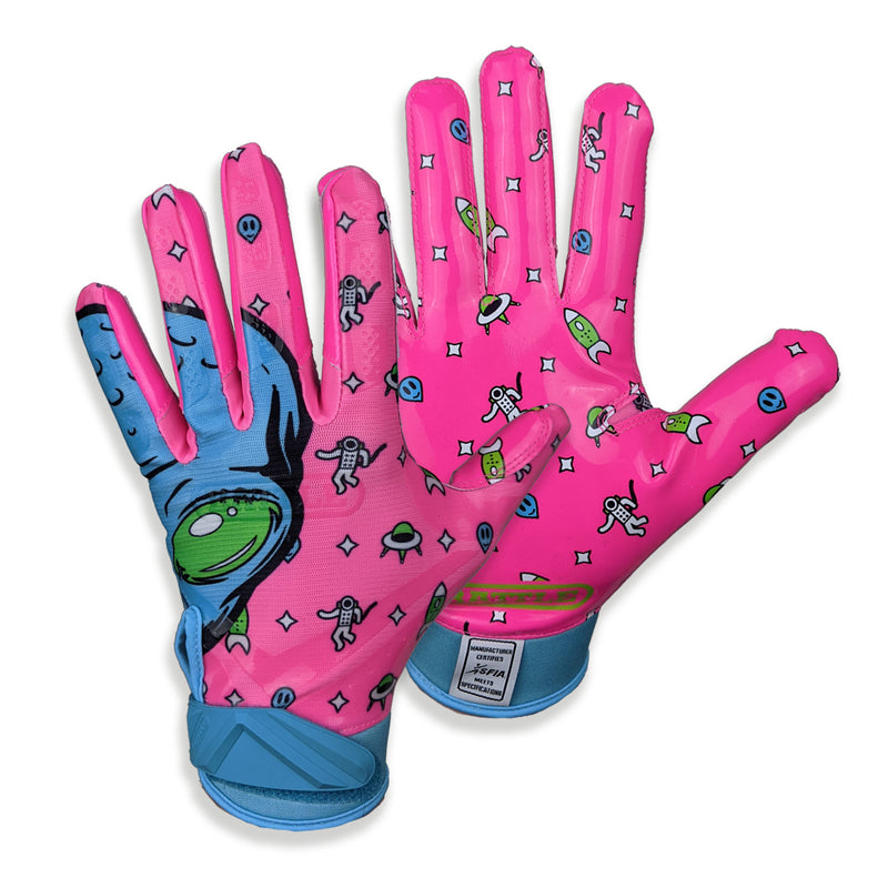 Battle Sports Alien Cloaked Receiver Gloves - Adult and Youth