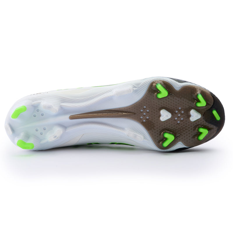 White with Neon Green