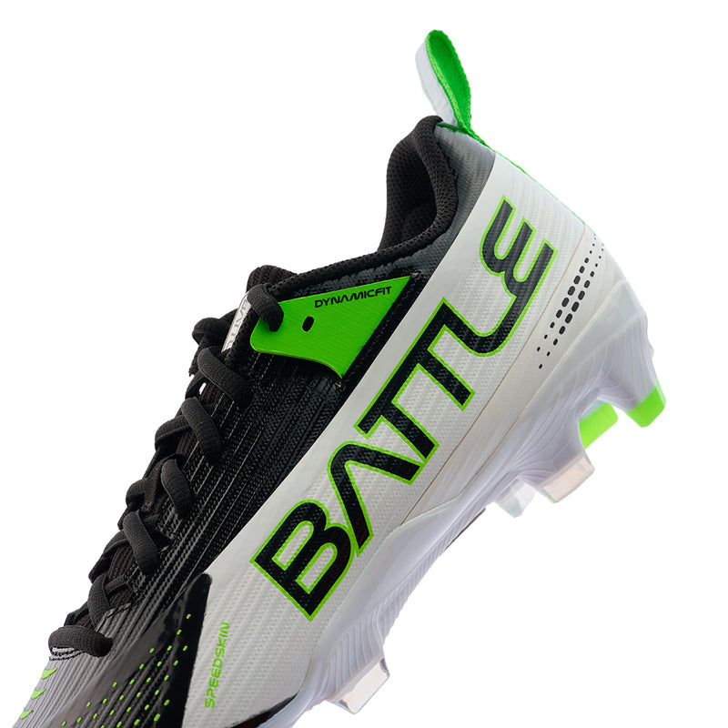 White with Neon Green