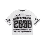 White t-shirt with graphics