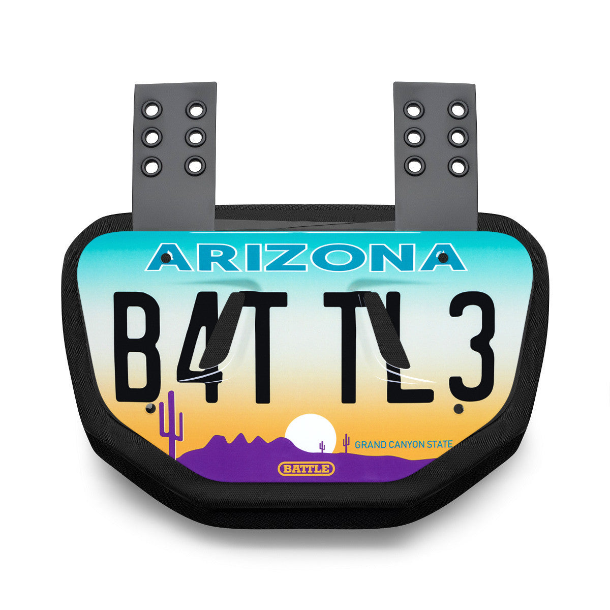 Arizona License Plate Football Back Plate- Adult | Battle Sports