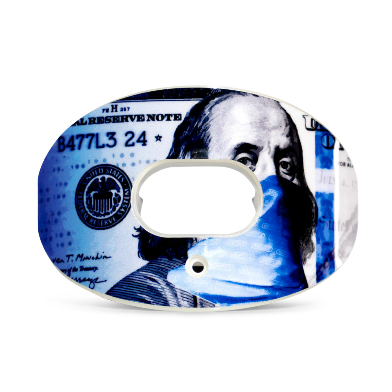 Football Mouthguard- Oxygen Blue Strips | Battle Sports