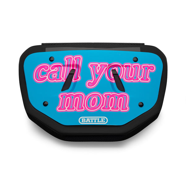 Battle Sports Call Your Mom Chrome Football Back Plate - Adult