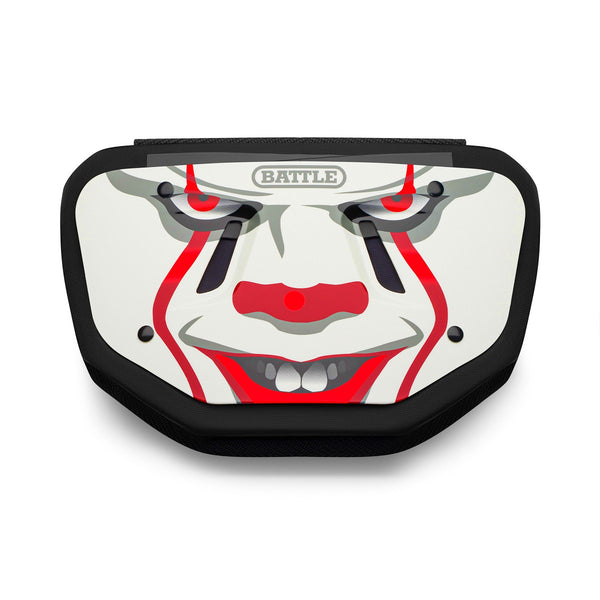 Battle Sports Clown Chrome Football Back Plate for Adult and Youth, football back flap
