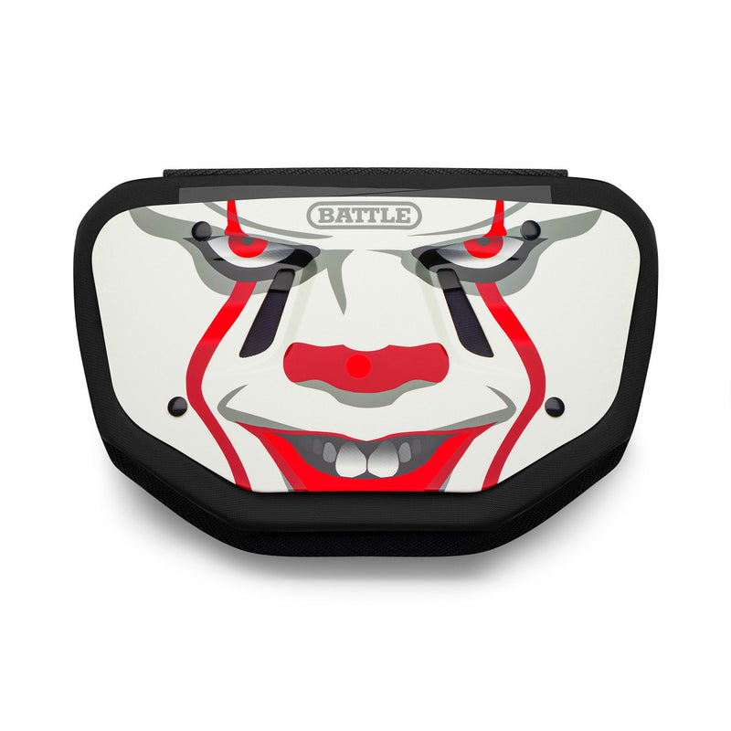Battle Sports Clown Chrome Football Back Plate for Adult and Youth, football back flap