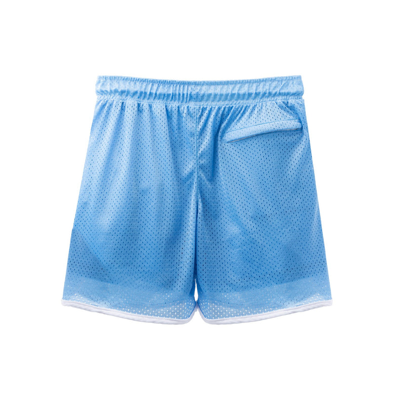 Tranquil Blue  back; Est. 2012 Mesh Shorts