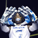 Blue Strips Doom Receiver Football Gloves