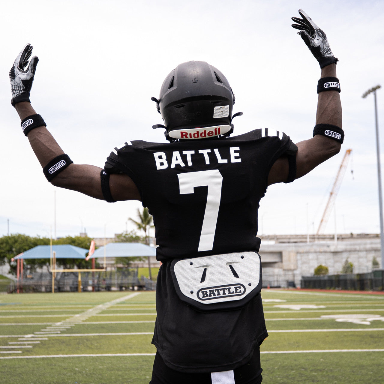 Diamond Chrome Football Back Plate- Adult & Youth | Battle