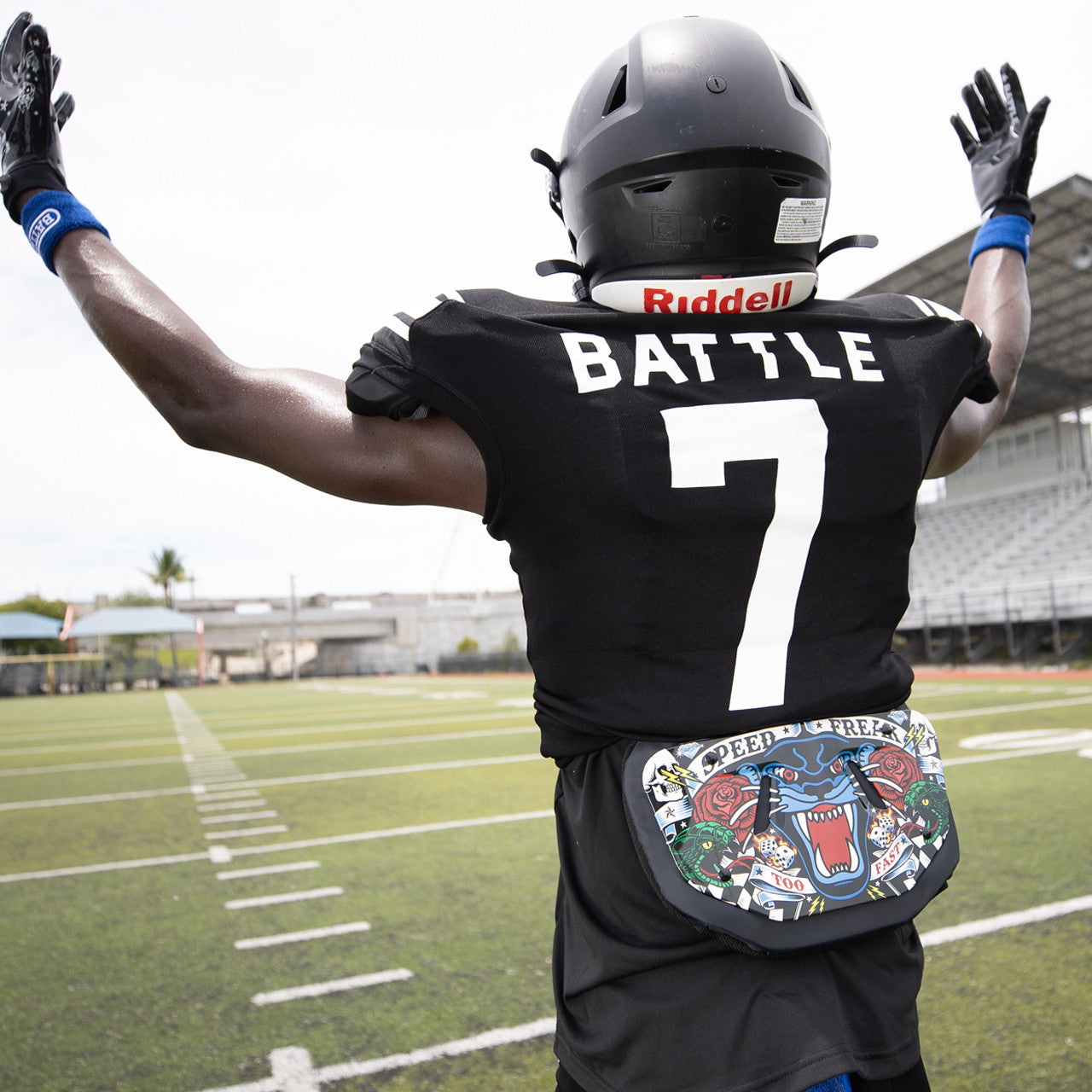 Speed Freak Chrome Football Back Plate- Adult & Youth | Battle Sports