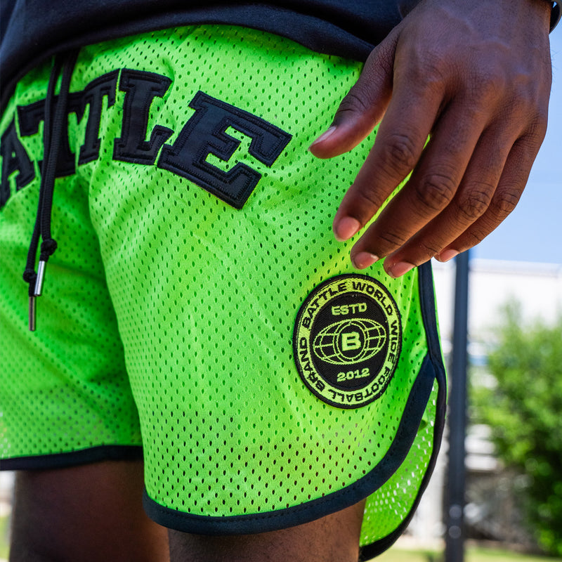 World Wide Football Brand Patch Mesh Shorts