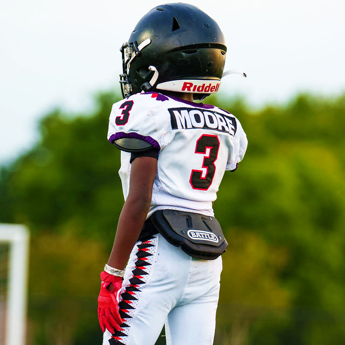 Black Football Back Plate | Adult & Youth Sizes - Battle Sports