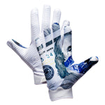 Blue Strips Doom Receiver Football Gloves