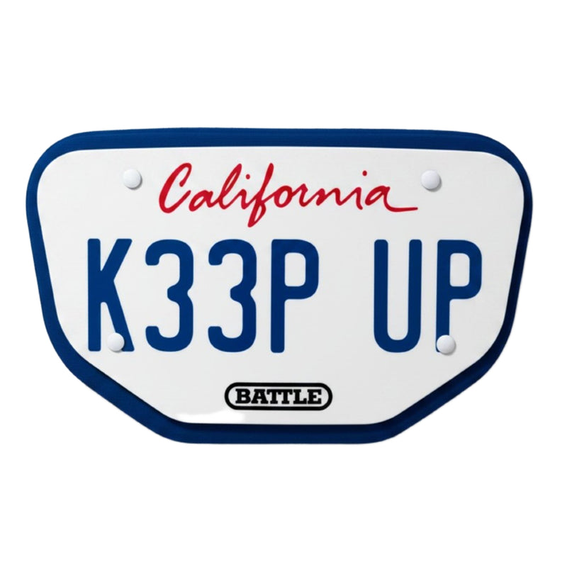 California License Football Back Plate - Adult