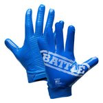Blue; Adult Football Receiver Gloves