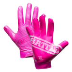 Pink;  Adult Football Receiver Gloves