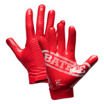 Red; Adult Football Receiver Gloves