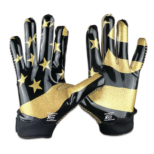 USA Glitter Doom Receiver Football Gloves