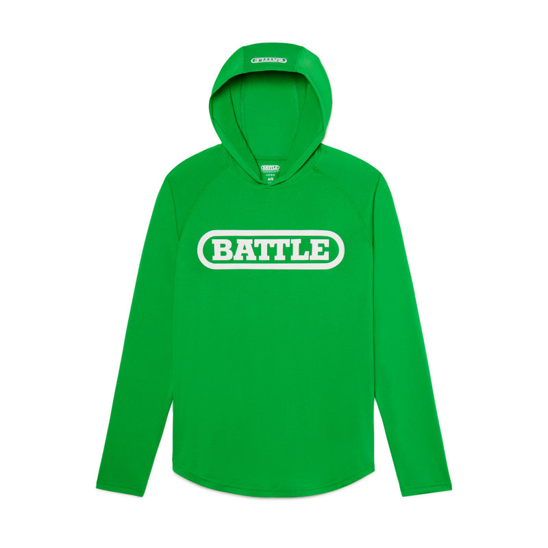 Green; Battle Sports Light Action Athletic Hoodie