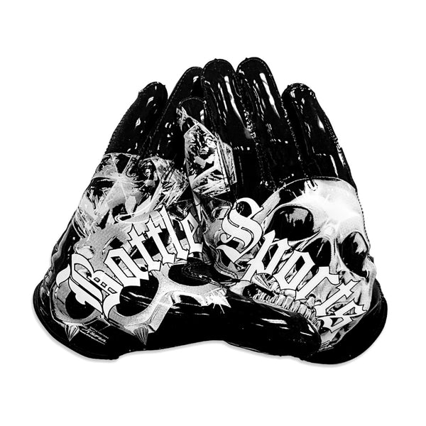 "Chrome Skulls" Doom Speed Receiver Football Gloves
