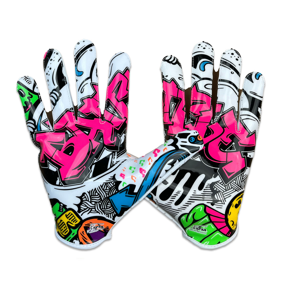 Graffiti Doom Speed Receiver Football Gloves