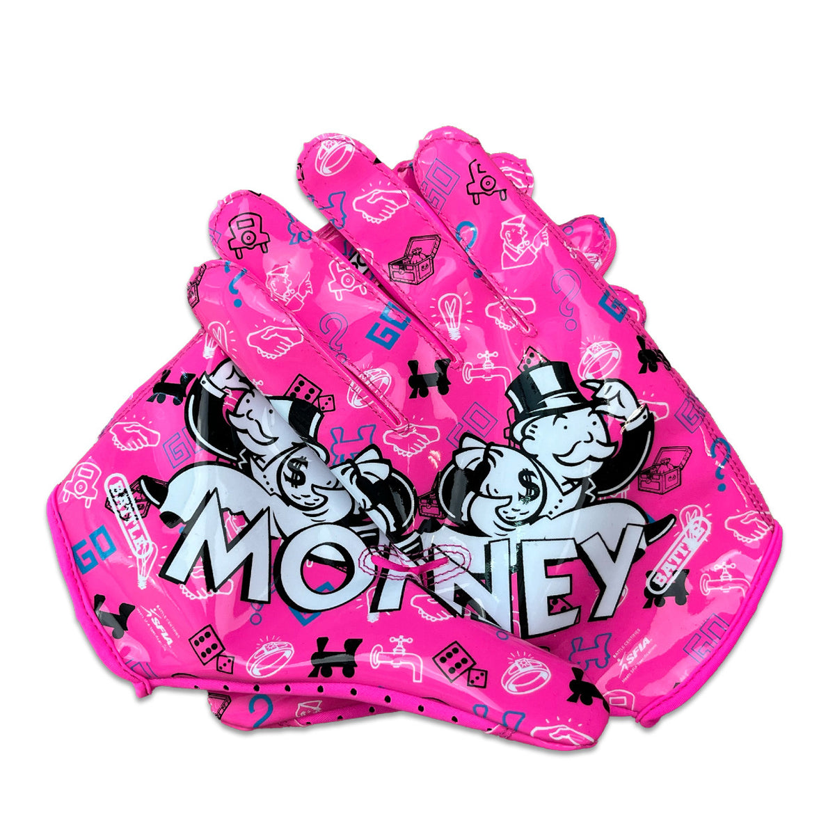 Money Man Doom Speed Receiver Football Gloves