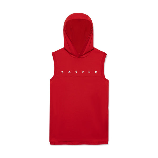 Red; Hitch Lightweight Sleeveless Performance Hoodie