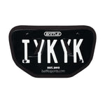 Black mouthguard with 'I YK YK' text and Battle logo on a white background