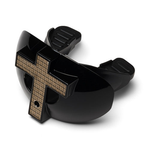 3D Diamond Cross Chrome Oxygen Football Mouthguard; mouth piece